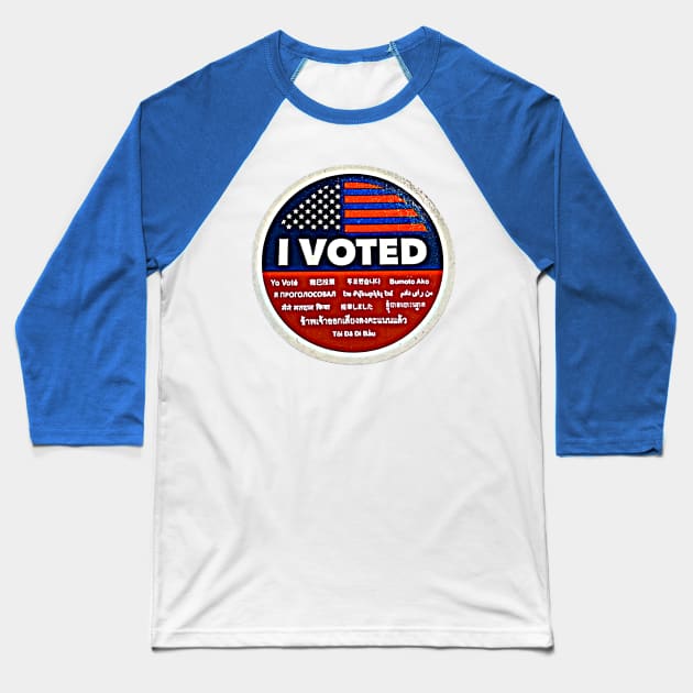 I Voted Baseball T-Shirt by DiPEGO NOW ENTERTAiNMENT